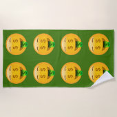 Green Money Emoji Bath/Beach Towel Strandlaken (Voorkant)