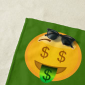Green Money Emoji Bath/Beach Towel Strandlaken (In situ)