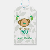 Green Monkey Gift Label