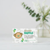 Green Monkey Luier Raffle Ticket Informatiekaartje (Staand voorkant)