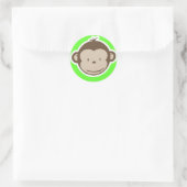 Green Monkey Ronde Sticker (Tas)