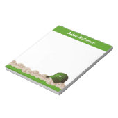 Green Monogram Baseball Hat Notitieblok (Linkerzijde)