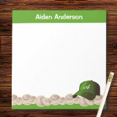 Green Monogram Baseball Hat Notitieblok
