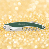 Green Monogram Beer Wine Kurkentrekker Bottle Open