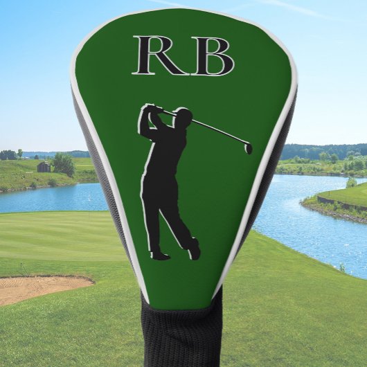Green Monogram Golf Head Cover For Men