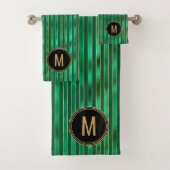 Green Monogram Holiday Bad Handdoek (Insitu)