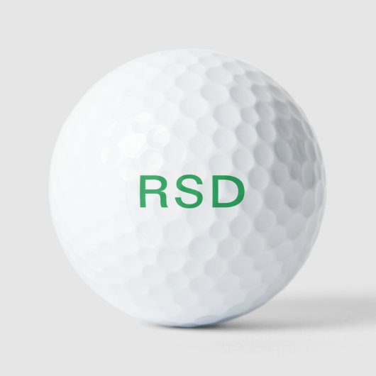 Green Monogram Initiaal Golfballen (Voorkant)