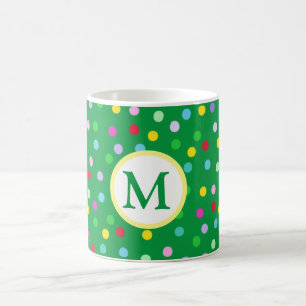 Green Monogram kerstkoffie Mok