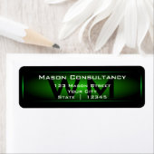Green Monogram Return Address Label (Insitu)
