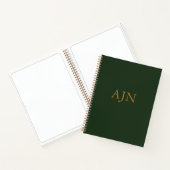 Green Monogramed Art Sketchbook Notitieboek Gift (Binnen)