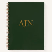 Green Monogramed Art Sketchbook Notitieboek Gift (Voorkant)