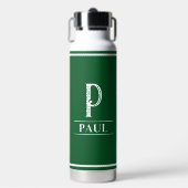 Green Monogrammed Waterfles (Voorkant)