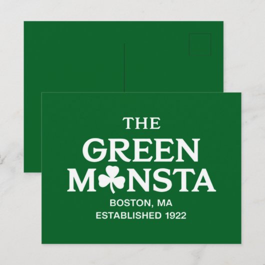 Green Monsta Boston Green Monstah Baseball Gift Briefkaart (Voorkant / Achterkant)