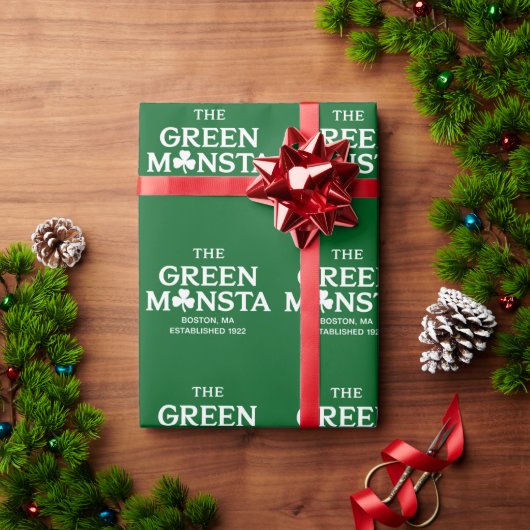 Green Monsta Boston Green Monstah Baseball Gift Cadeaupapier (Feestdagen Geschenken)