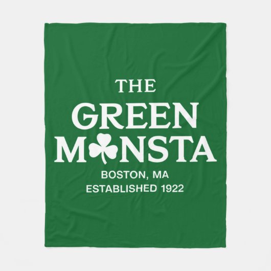 Green Monsta Boston Green Monstah Baseball Gift Fleece Deken (Voorkant)