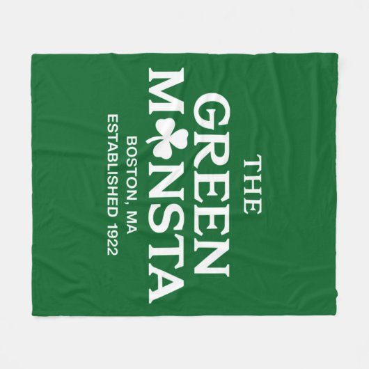 Green Monsta Boston Green Monstah Baseball Gift Fleece Deken (Voorkant (Horizontaal))