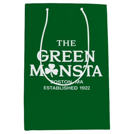 Green Monsta Boston Green Monstah Baseball Gift Medium Cadeauzakje (Voorkant)