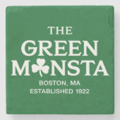 Green Monsta Boston Green Monstah Baseball Gift Stenen Onderzetter (Voorkant)
