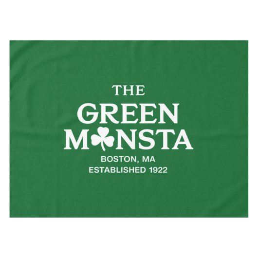 Green Monsta Boston Green Monstah Baseball Gift Tafelkleed (Voorkant (Horizontaal))