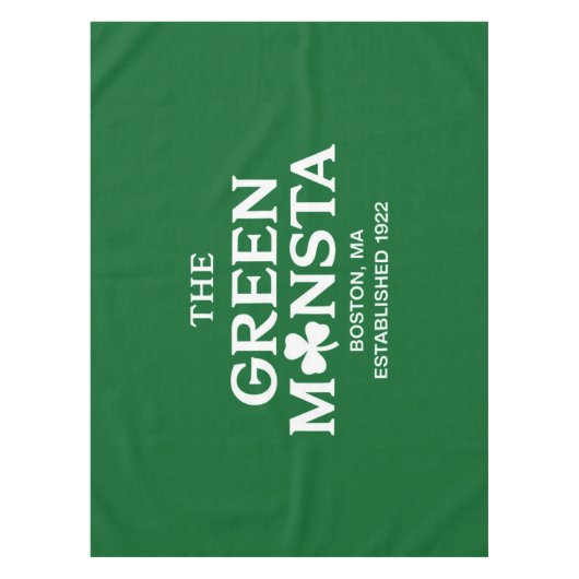 Green Monsta Boston Green Monstah Baseball Gift Tafelkleed (Voorkant)