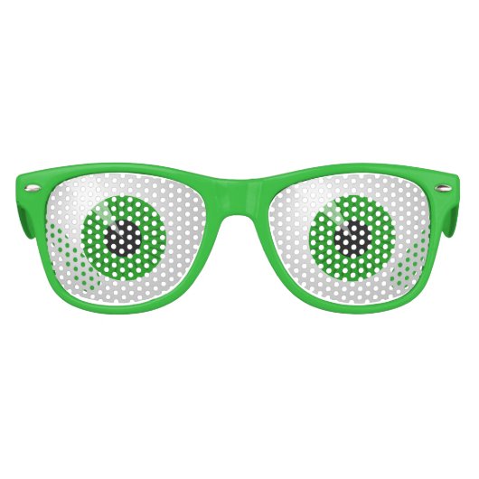 Green Monster Eyes Halloween Wayfarer Party Shades Kinder Zonnebril (Voorkant)