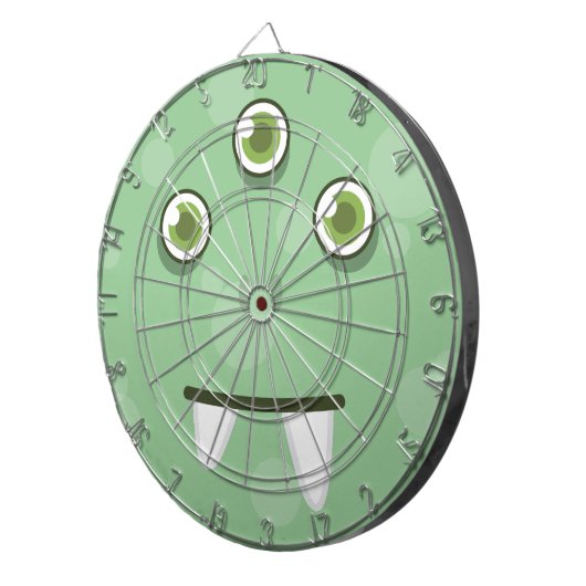 Green Monster Face Dart Board Dartbord (Voorkant Rechts)