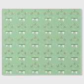 Green Monster Face Gift Wrap Cadeaupapier (Vlak)