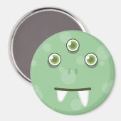 Green Monster Face Magnet (Voorkant / Achterkant)