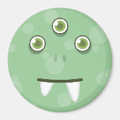 Green Monster Face Magnet (Voorkant)