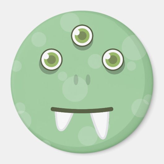 Green Monster Face Magnet (Voorkant)