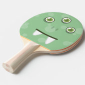 Green Monster Face Ping Pong Paddle Tafeltennisbatje (Voorkant Gekanteld)