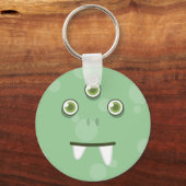 Green Monster Face Sleutelhanger (Voorkant)