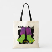 Green Monster Feet Halloween Trick or treat Tote Bag (Achterkant)