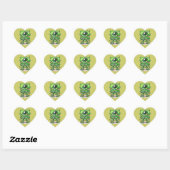 Green Monster Heart Stickers (Vel)