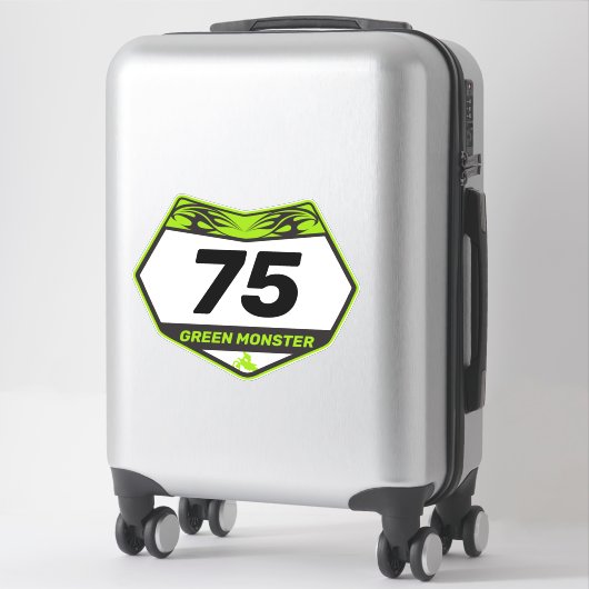 GREEN MONSTER-motornummerplaat VinylSticker Sticker (Koffer)