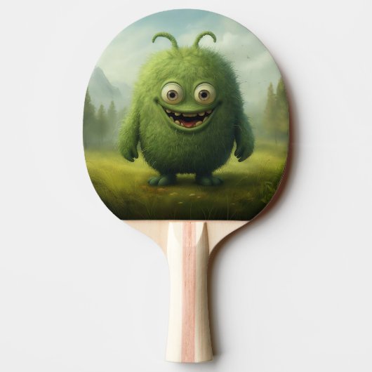 "Green Monster Theme Ping Pong Paddle" Tafeltennisbatje (Achterkant)
