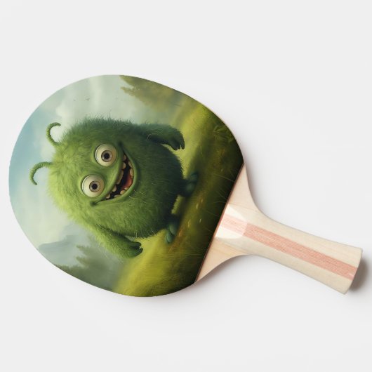 "Green Monster Theme Ping Pong Paddle" Tafeltennisbatje (Zijkant)