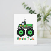 Green Monster Truck Briefkaart (Staand voorkant)