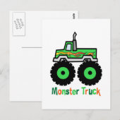 Green Monster Truck Briefkaart (Voorkant / Achterkant)