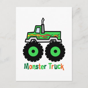Green Monster Truck Briefkaart