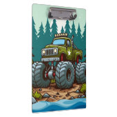 Green Monster Truck in het bos Klembord (Rechts)