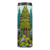 Green Monster Truck in het bos Thermosbeker (Achterkant)