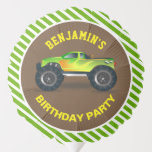Green Monster Truck Kids Birthday Party Ballon<br><div class="desc">Schattigee ballon voor een monstertruck themafeest. Pas het aan met de naam van uw kind.</div>