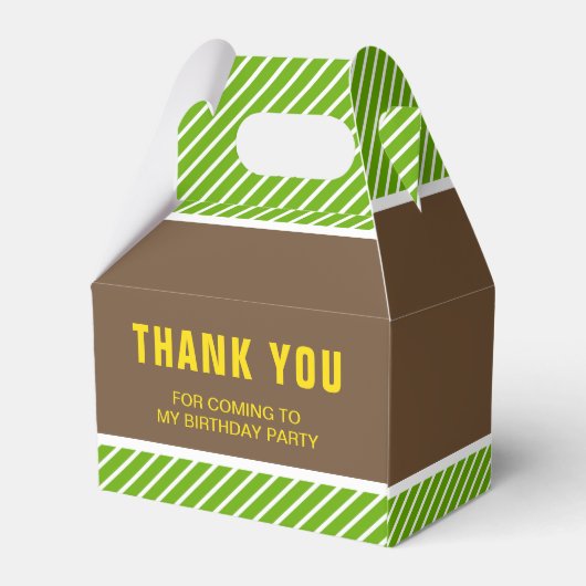 Green Monster Truck Kids Birthday Party Bedankdoosjes (Achterkant)