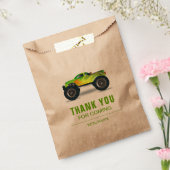 Green Monster Truck Kids Birthday Party Bedankzakje (Gezegeld)
