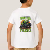 Green Monster Truck T-Shirt Design (Achterkant)