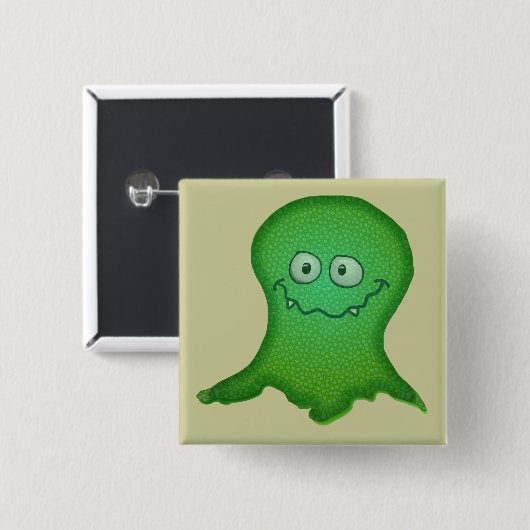 Green Monster Vierkante Button 5,1 Cm (Voorkant /achterkant)
