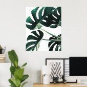 Green Monstera Fotografie Poster (Thuiskantoor)