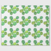 Green Monstera Oerwoud Gift Wrapping Paper Cadeaupapier (Vlak)