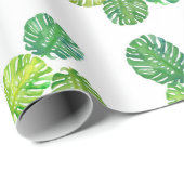 Green Monstera Oerwoud Gift Wrapping Paper Cadeaupapier (Rol Hoek)